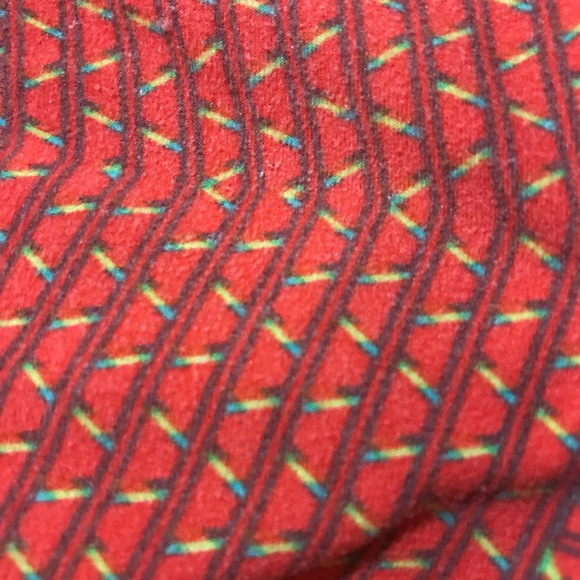 LULAROE OS Leggings Orange Ladder Pattern - Picture 7 of 7